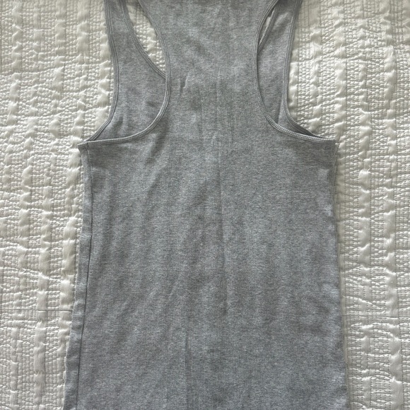 Grey Ribbed Tank Top - Picture 3 of 3